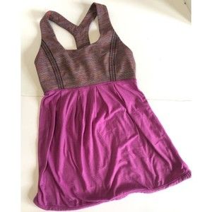 Lululemon Power Dance Striped Tank Top Size 4 Inside Tag Removed